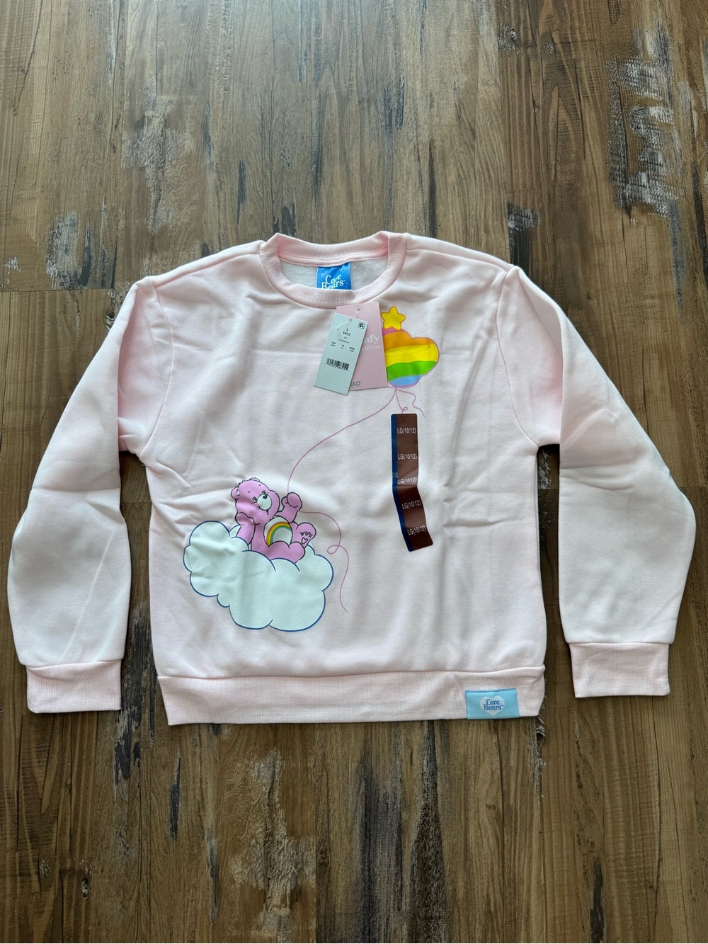 Care Bears Pastel Pink Cloud & Rainbow Balloon Sweatshirt